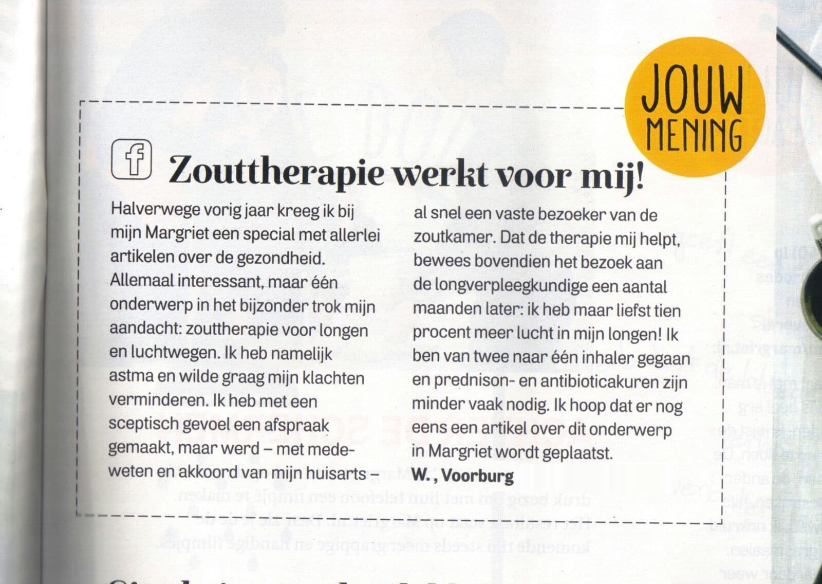 Haloclinic in de Margriet