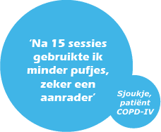 COPD-patiënt Sjoukje vertelt over haar verminderde medicijngebruik door de HaloClinic